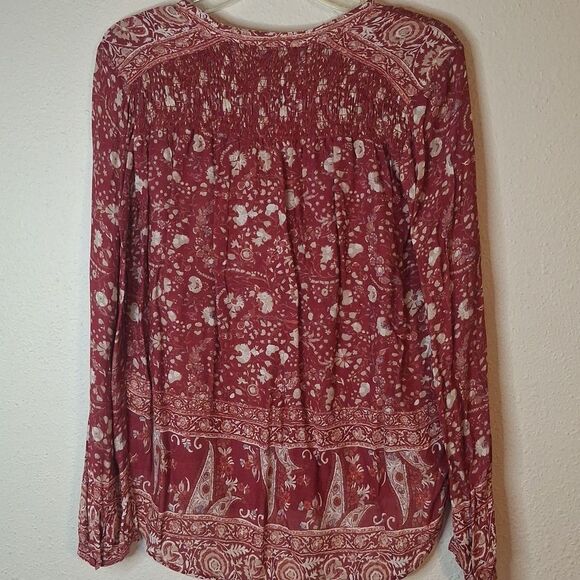 Lucky Brand Floral Blouse Size Medium - Picture 4 of 6